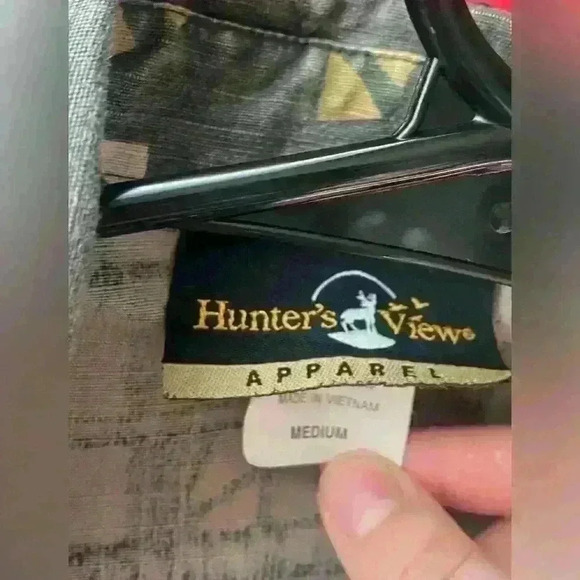 Men's Hunter's View Apparel Button Down Long Sleeve Shirt camo Jacket Medium - Picture 4 of 5